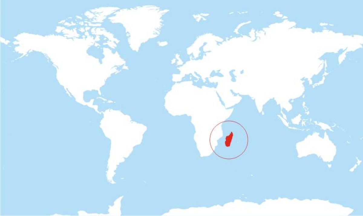 kort Madagaskar placering på verden