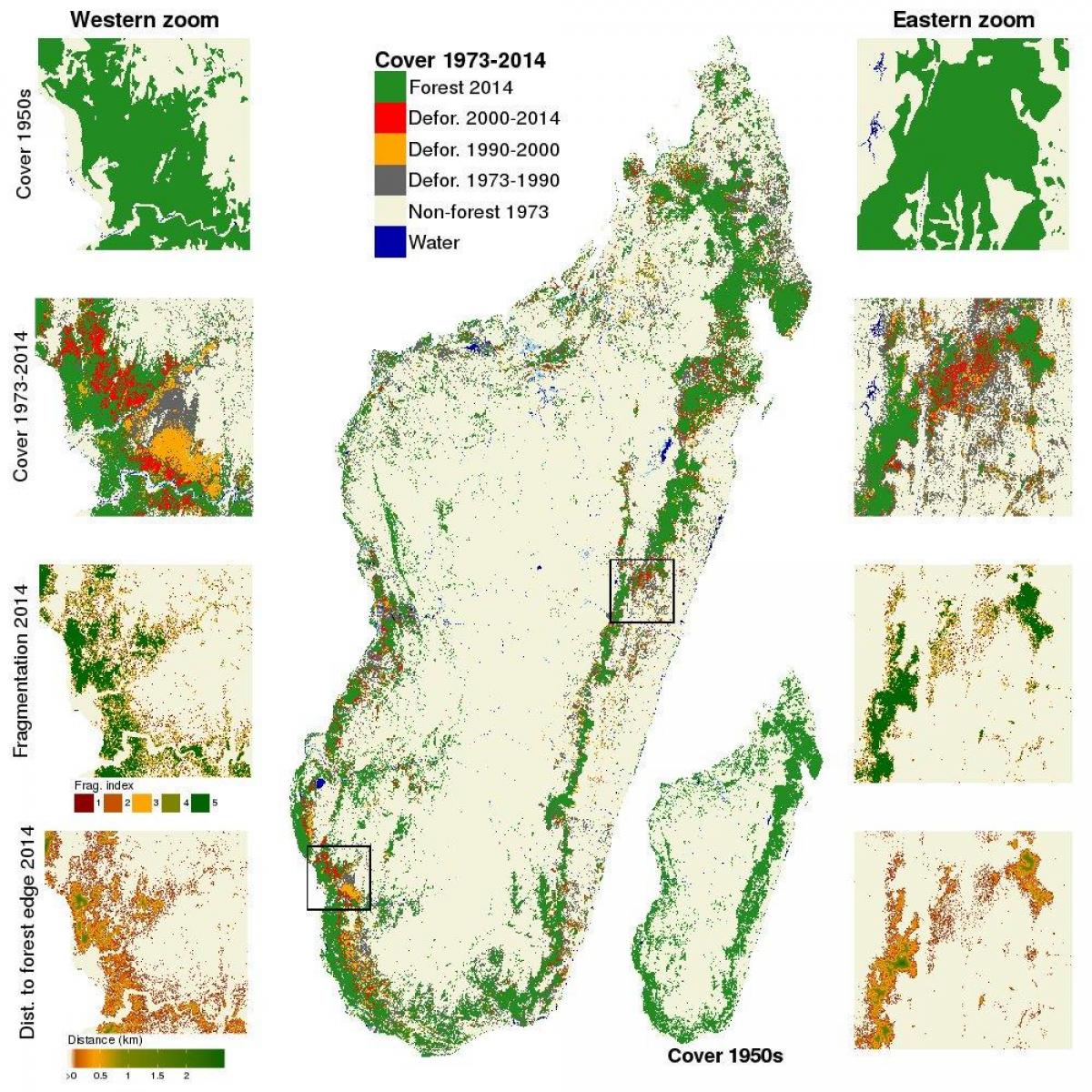 kort Madagaskar skovrydning