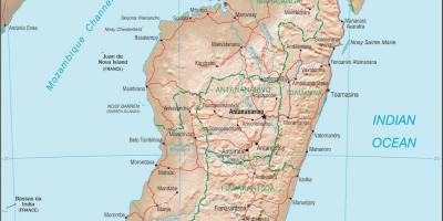 Madagaskar land kort
