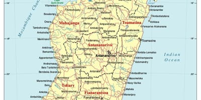 Kort Madagaskar vej