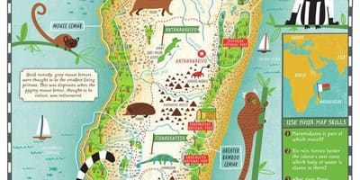 Kort Madagaskar kort til børn