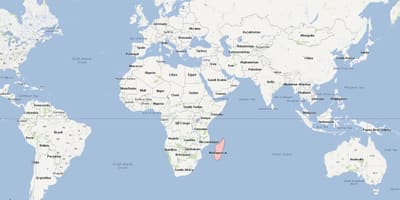 Verden kort, der viser, Madagaskar